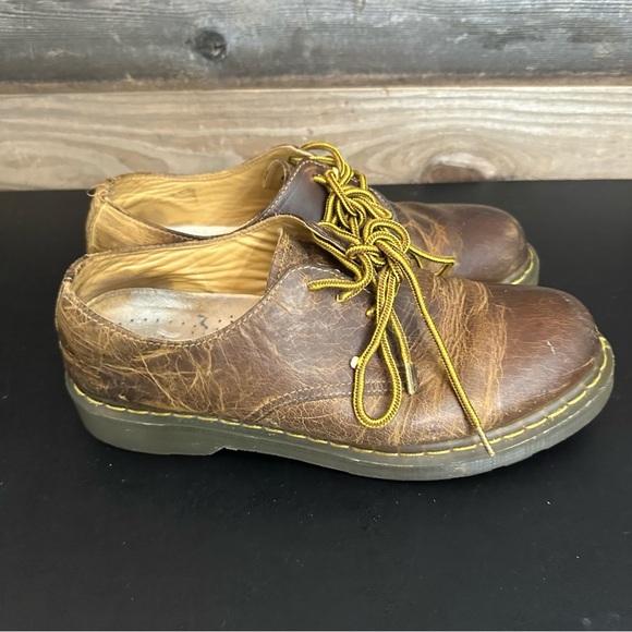 Dr. Martens Mens Brown Leather Distressed Oxfords Lace Up Size US 11 11823 - Picture 4 of 13